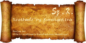 Szathmáry Konstantina névjegykártya
